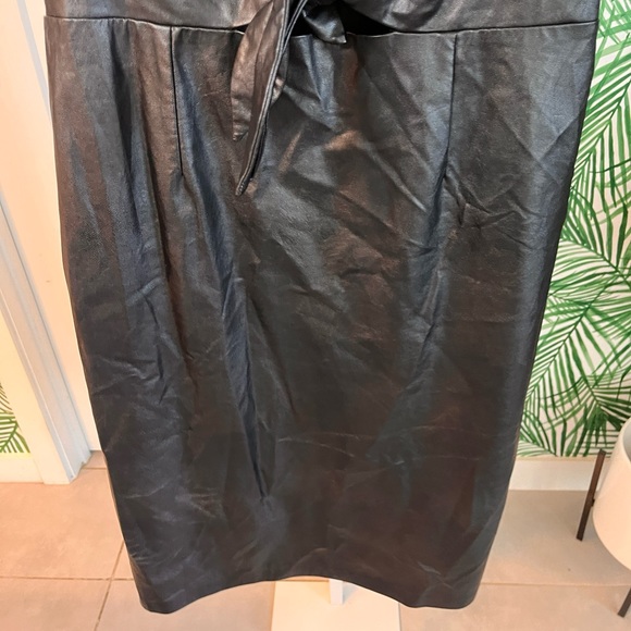 Eloquii Black Faux Leather Midi Dress Size 18 NWT - Picture 2 of 11